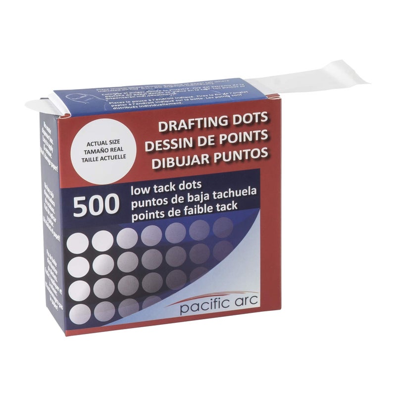 Pacific Arc Professional Blank Drafting Dots 7/8""  Roll of 500 Dots per Box - Image 1
